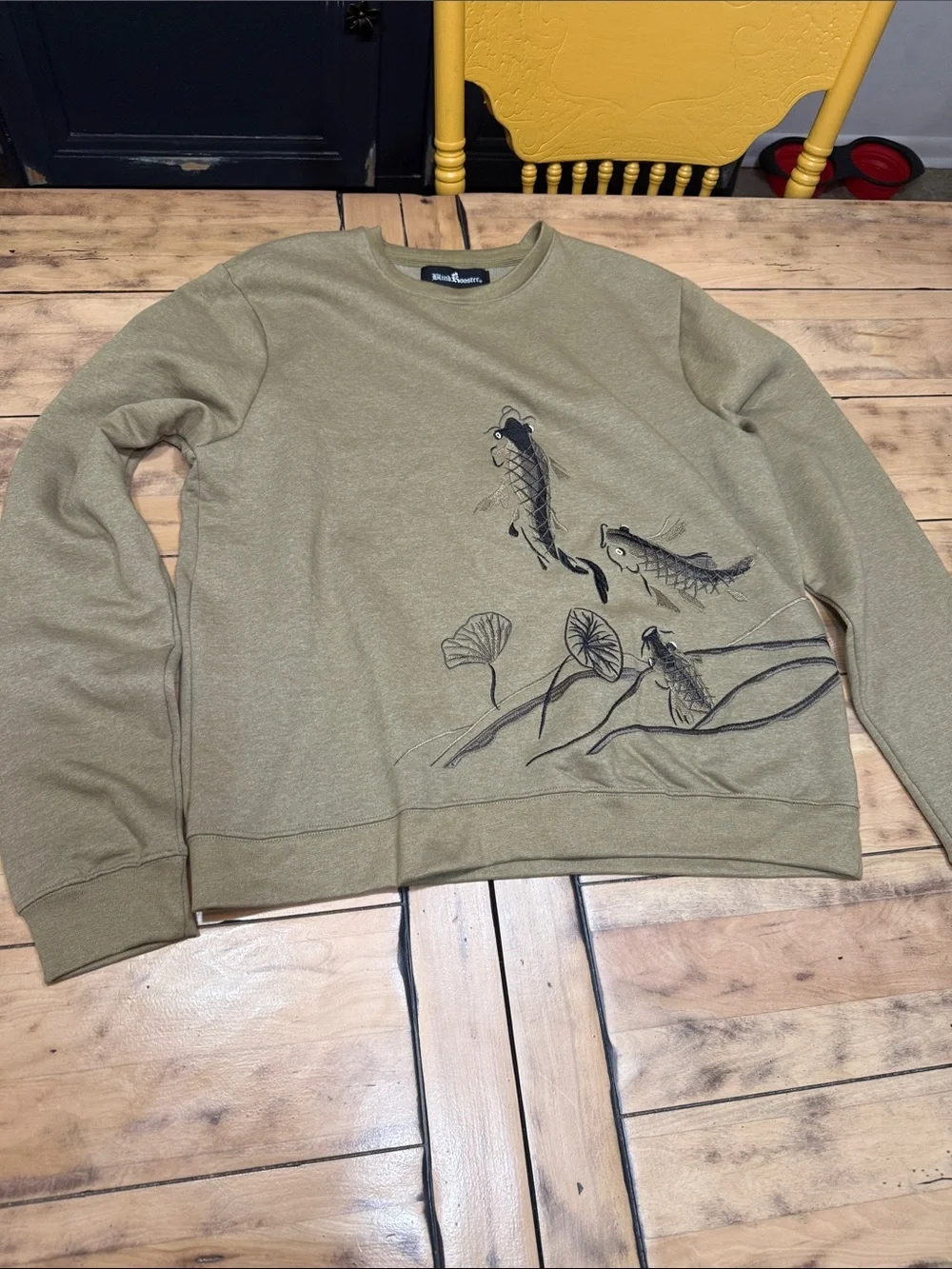 Blind Rooster by Ravelheart Embroidered Kou Sweatshirt
